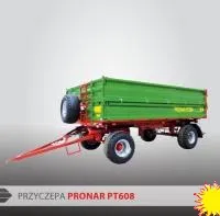 Прицеп двухосный разгрузка на 3 стороны PТ608, 8,4 т, высота бортов 500 мм