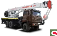 Автокран ЧЕЛЯБИНЕЦ КС-55732-28 на шассиУРАЛ 5557-80М Г/П 25Т., 28,1М