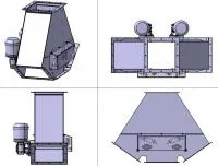Клапан перекидной трехходовой для самотеков К3X55X300